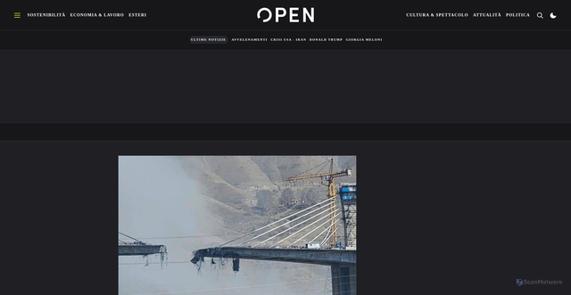 Security scan screenshot of https://open.online