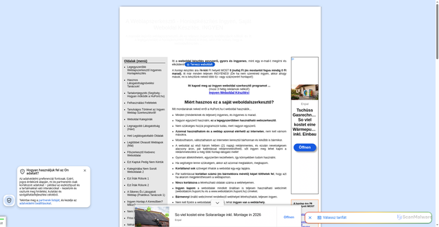 Security scan screenshot of https://hupont.hu