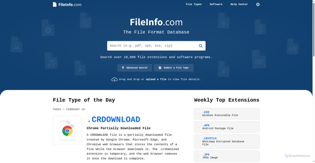 Security scan screenshot of https://fileinfo.com