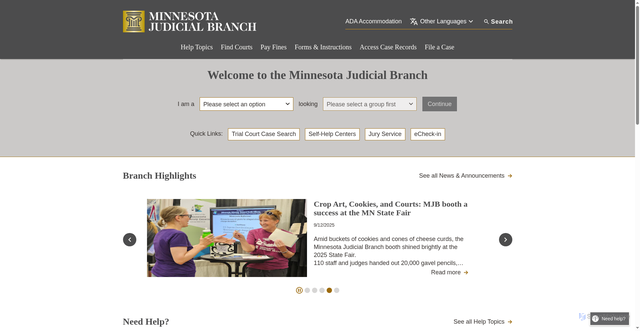 Security scan screenshot of https://mncourts.gov/
