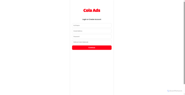 Security scan screenshot of https://cola-ads-kj05zoiec1.edgeone.app/