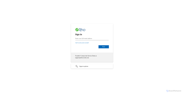 Security scan screenshot of https://rhoworld-my.sharepoint.com