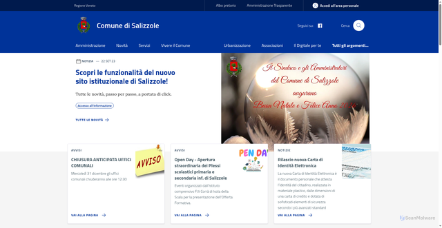 Security scan screenshot of https://www.comune.salizzole.vr.it/