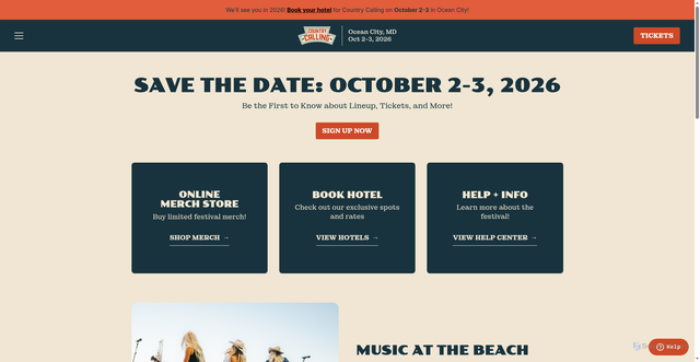 Security scan screenshot of https://www.countrycallingfestival.com/