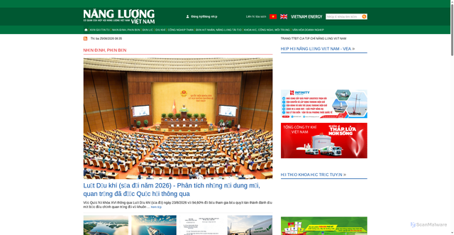 Security scan screenshot of https://nangluongvietnam.vn