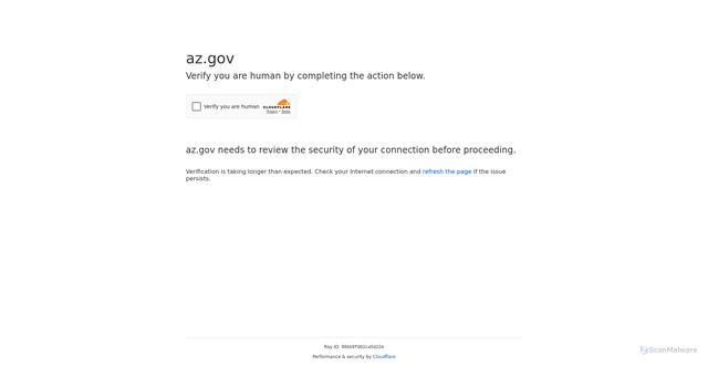 Security scan screenshot of https://az.gov/