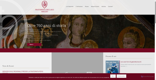 Security scan screenshot of https://www.fraternitadeilaici.it