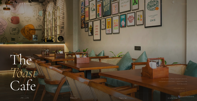 Security scan screenshot of https://thetoastcafedemo-nxajhxsxto.edgeone.app/