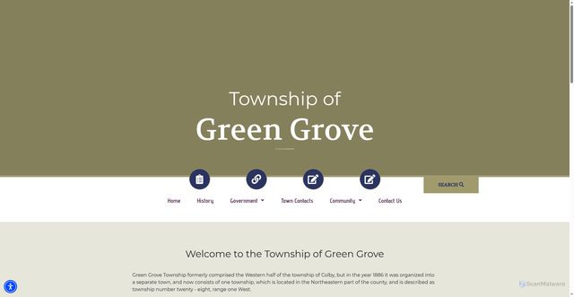 Security scan screenshot of https://townofgreengrovewi.gov/