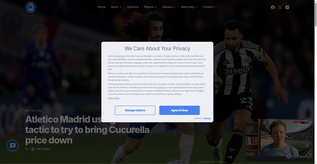 Security scan screenshot of https://www.talkchelsea.net/transfers/atletico-madrid-bring-cucurella-price-down/