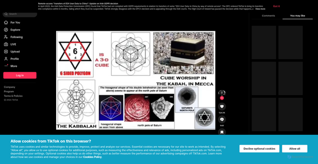 Security scan screenshot of https://vt.tiktok.com/ZS9c687pa/