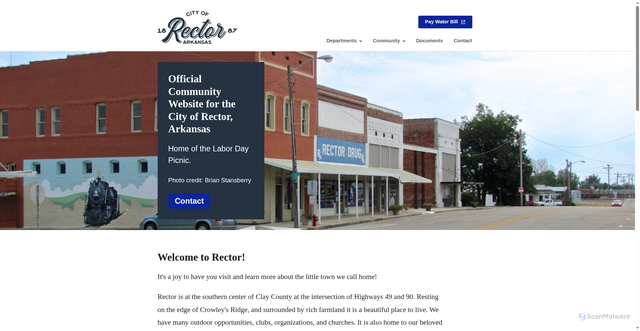 Security scan screenshot of https://rectorarkansas.gov/