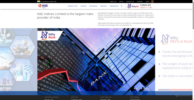 Security scan screenshot of https://www.niftyindices.com/