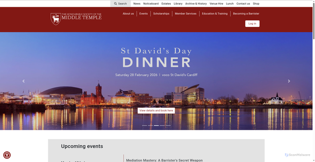 Security scan screenshot of https://www.middletemple.org.uk/