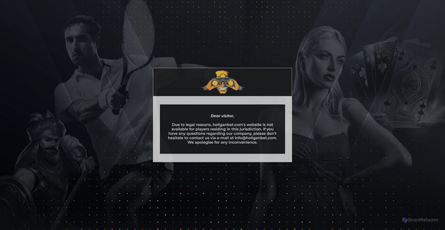 Security scan screenshot of https://www.holiganbet1191.com/