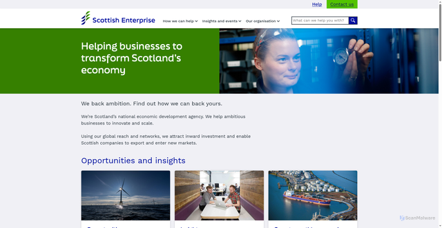 Security scan screenshot of https://www.scottish-enterprise.com/