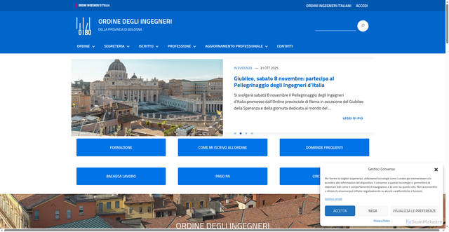 Security scan screenshot of https://www.ordingbo.it/