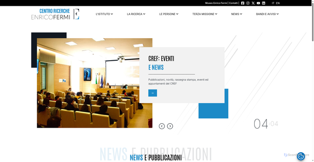 Security scan screenshot of https://www.cref.it