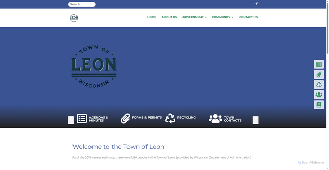 Security scan screenshot of https://townofleonmocowi.gov/