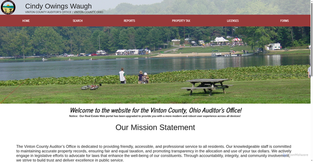 Security scan screenshot of https://www.vintoncountyauditor.org/