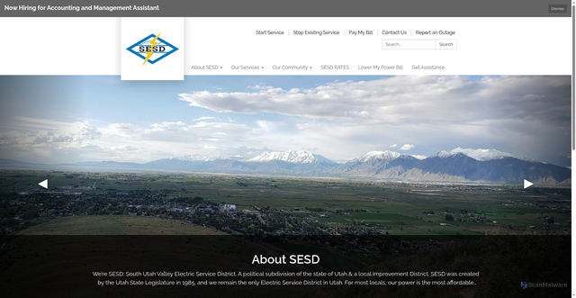 Security scan screenshot of https://www.sesdofutah.gov/