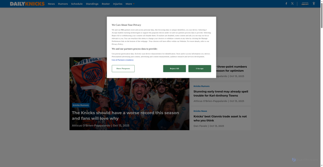 Security scan screenshot of https://dailyknicks.com/
