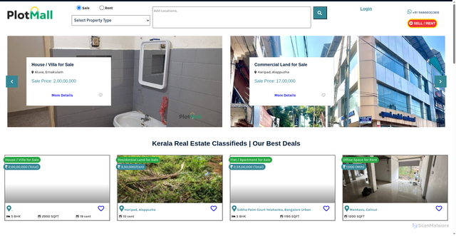 Security scan screenshot of https://plotmall.com