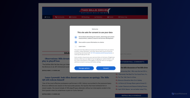 Security scan screenshot of https://twobillsdrive.com