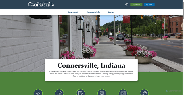 Security scan screenshot of https://connersvillein.gov/