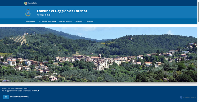 Security scan screenshot of https://www.comune.poggiosanlorenzo.ri.it