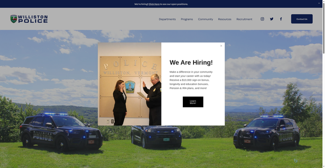 Security scan screenshot of https://www.willistonpdvt.org/