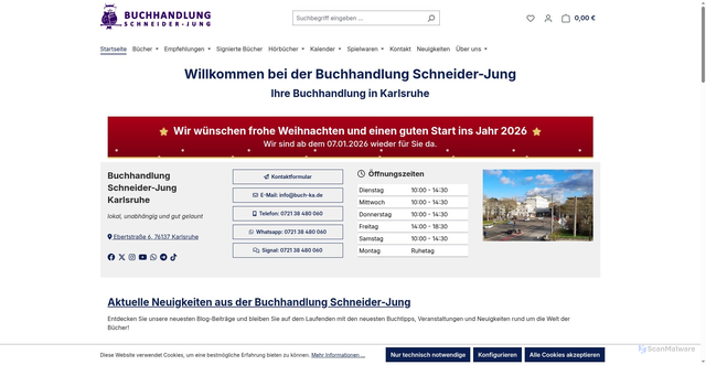 Security scan screenshot of https://buch-ka.de