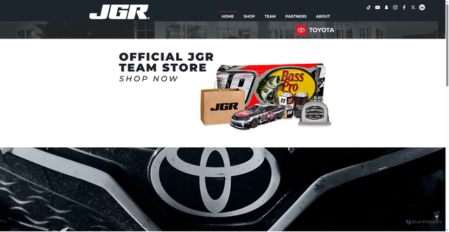 Security scan screenshot of https://www.joegibbsracing.com/