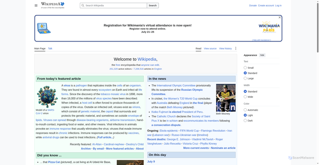 Security scan screenshot of https://en.m.wikipedia.org