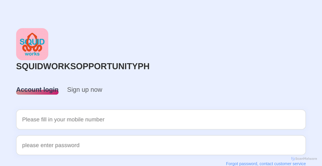 Security scan screenshot of https://squidworksopportunityph.com/