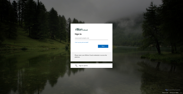 Security scan screenshot of https://oauth-proxy-mgmt-1-sc.rillion.tech/
