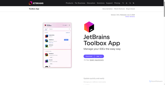 Security scan screenshot of https://toolbox.app