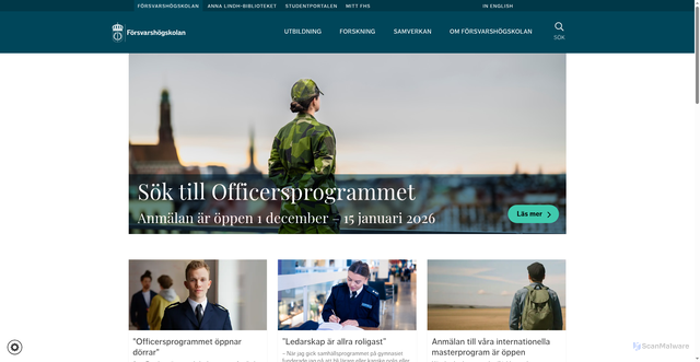 Security scan screenshot of https://www.fhs.se