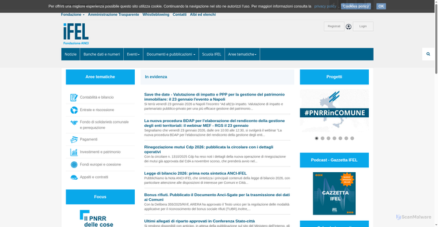 Security scan screenshot of https://www.fondazioneifel.it/