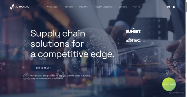 Security scan screenshot of https://www.armada.net/