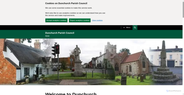 Security scan screenshot of http://www.dunchurchpc.org/