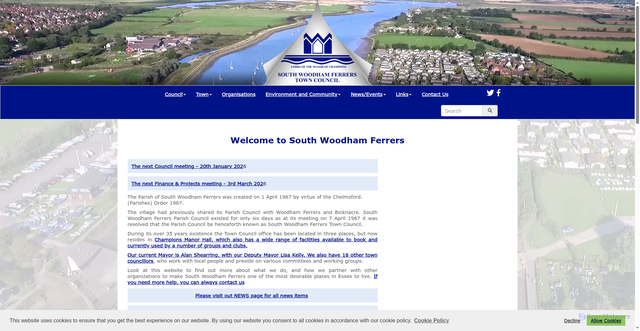 Security scan screenshot of http://www.southwoodhamferrerstc.gov.uk/Council_16666.aspx