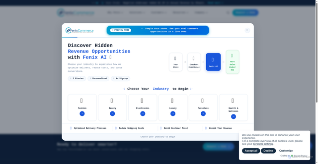 Security scan screenshot of https://fenixcommerce.com/BlogPost