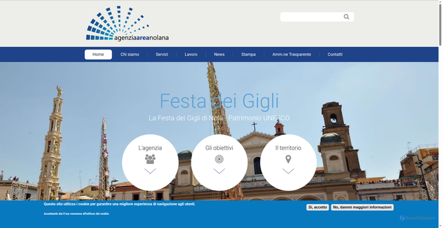 Security scan screenshot of https://www.agenziaareanolana.it/