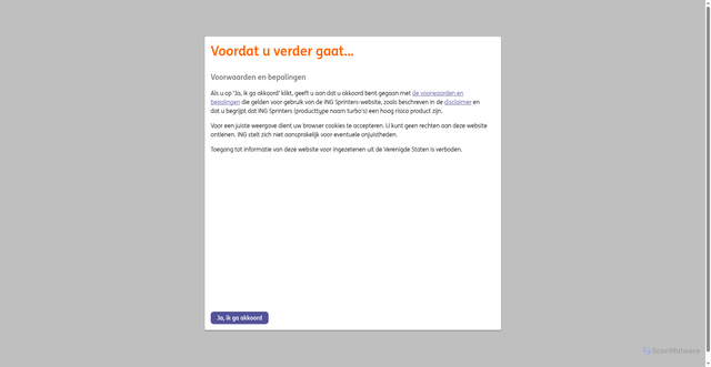 Security scan screenshot of https://ingsprinters.nl