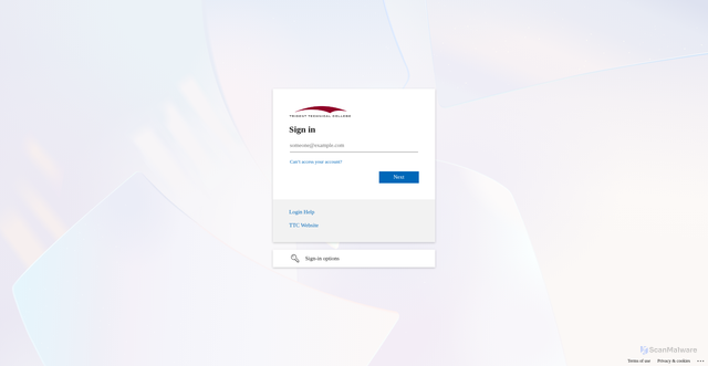 Security scan screenshot of https://tridenttech.sharepoint.com