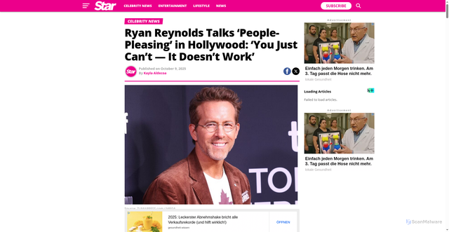 Security scan screenshot of https://starmagazine.com/ryan-reynolds-talks-people-pleasing-in-hollywood-you-just-cant-it-doesnt-work/
