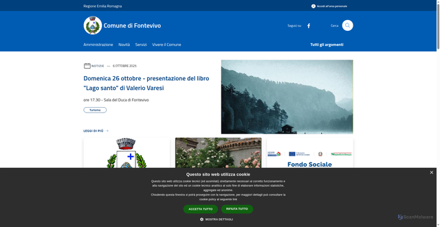 Security scan screenshot of https://www.comune.fontevivo.pr.it/it