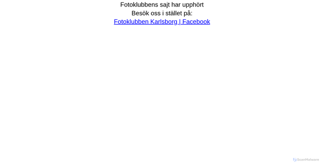 Security scan screenshot of https://fotoklubbenkarlsborg.se
