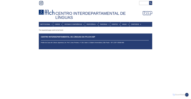 Security scan screenshot of clinguas.fflch.usp.br